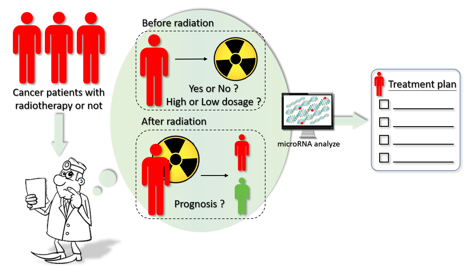 Analyzermethod for predicting the prognosis of cancer after radiation therapy