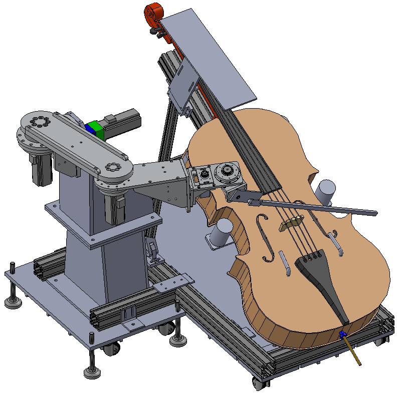 Automatic performance apparatus for playing violincello