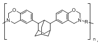 POLYMERIC BENZOXAZINE RESIN STRUCTURE WITH ADAMANTANE-CONTAINING MAIN CHAIN