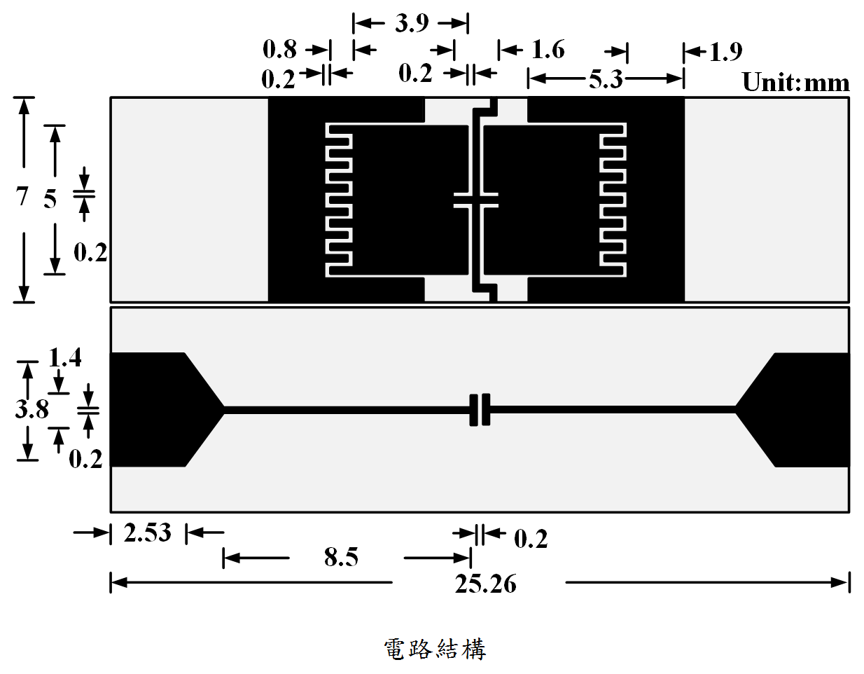 Filter components and bandpass filtering circuit of bandpass filter