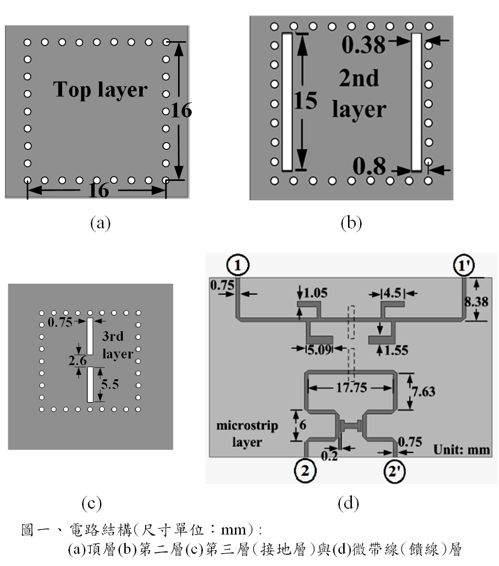 Folded substrate integrated waveguide bandpass filter