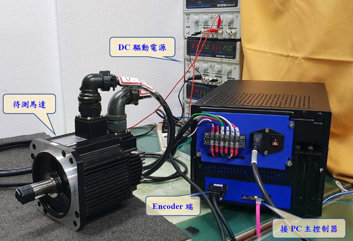 Self-driving measurement and calibration system for the servo motor encoder installation