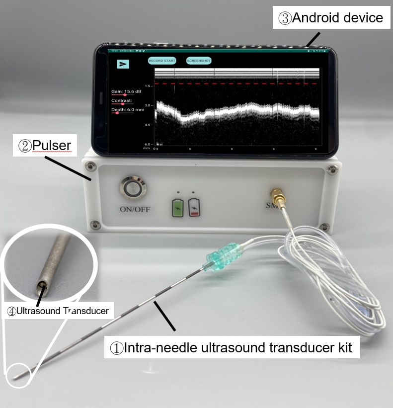 Intra-needle ultrasound anesthesia probe system