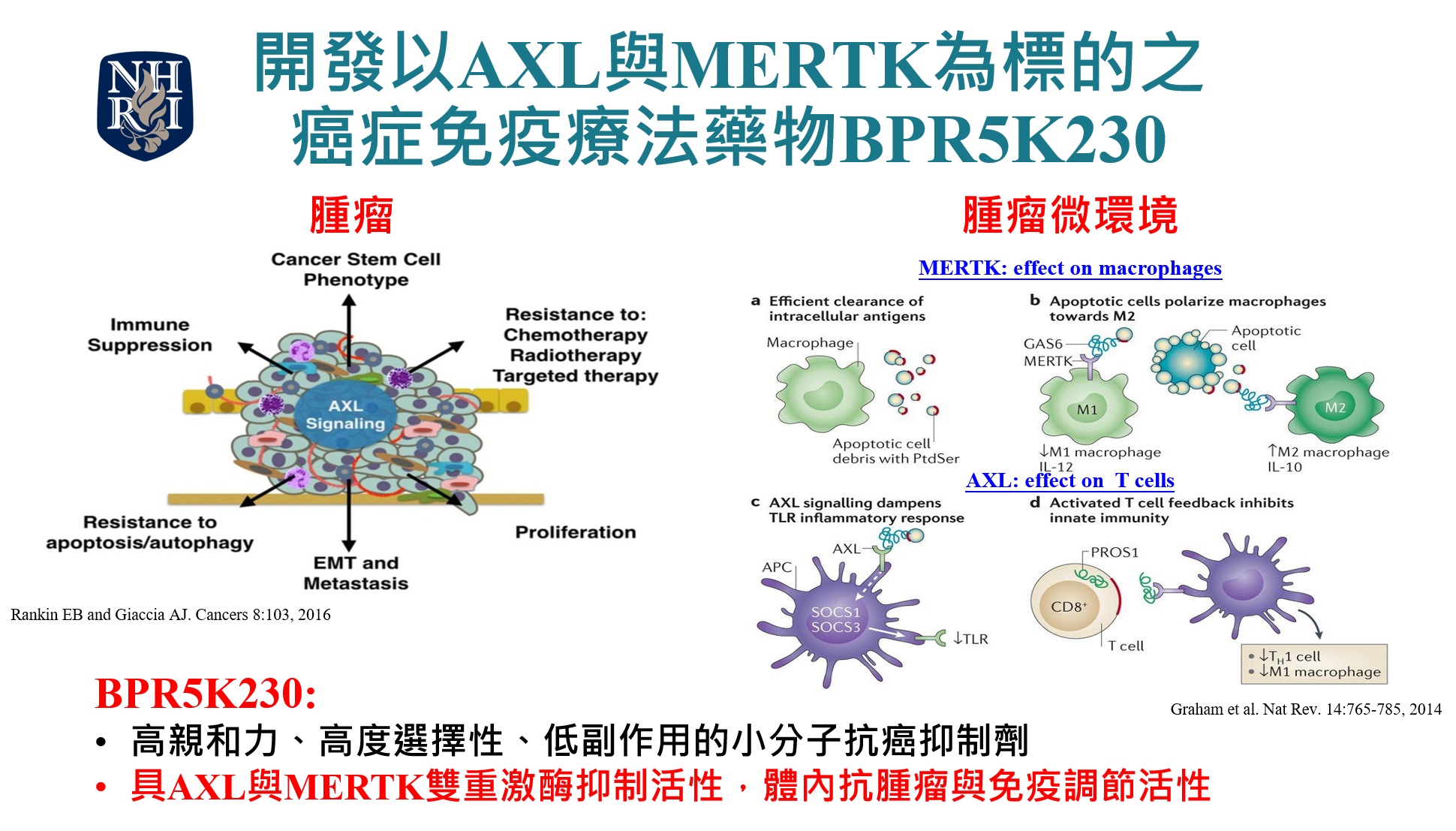 新穎小分子AXL與MERTK雙重激酶抑制劑癌症免疫療法藥物