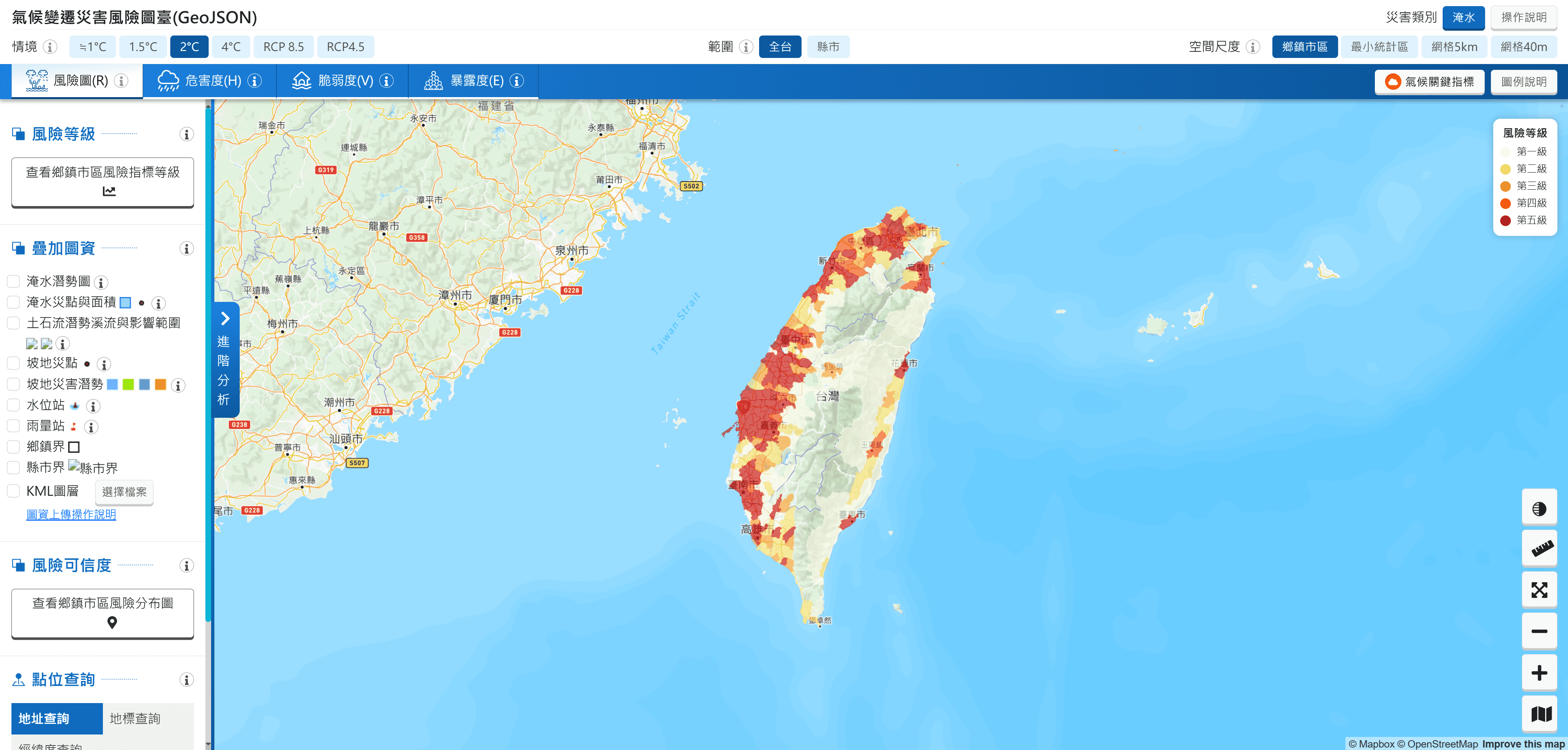 Climate Change Disaster Risk Map Platform