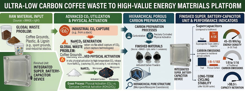 從碳捕捉到能源儲存：CO₂導向生質多孔碳之永續超級電容技術